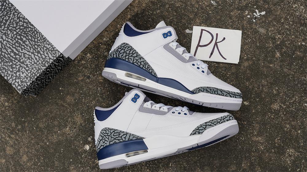 PK GOD Air Jordan 3 Midnight Navy RETAIL MATERIALS READY TO SHIP